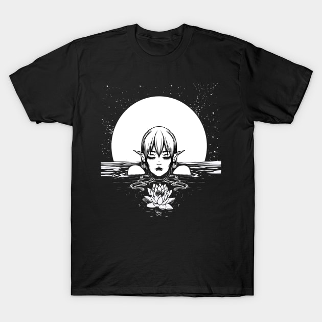 Elf Nightstar Flower T-Shirt by Scullenary